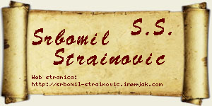 Srbomil Strainović vizit kartica